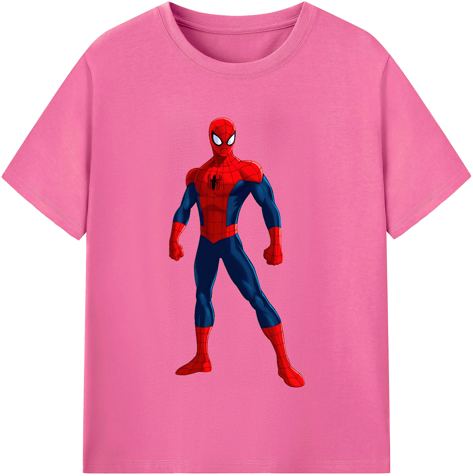 （画像用） Spider Man スパイダーマン レディースカジュアルプリントTシャツ（綿100％）